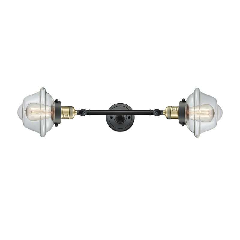 Innovations Lighting Small Oxford 2 Light Bath Vanity Light Part Of The Franklin Restoration Collection 208-BAB-G532-LED