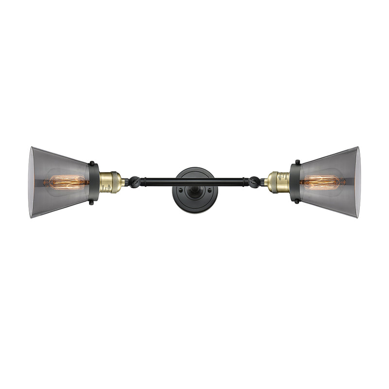 Innovations Lighting Small Cone 2 Light Bath Vanity Light Part Of The Franklin Restoration Collection 208-BAB-G63-LED