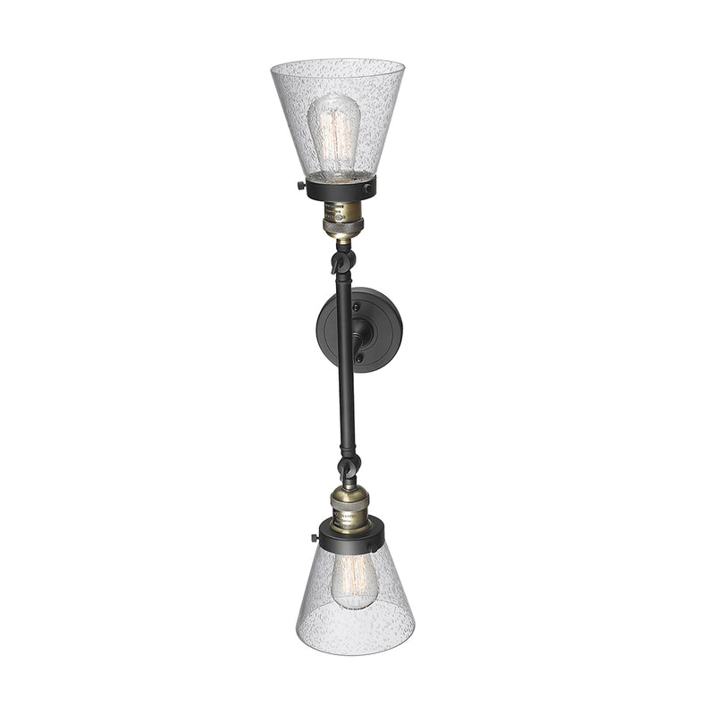 Innovations Lighting Small Cone 2 Light Bath Vanity Light Part Of The Franklin Restoration Collection 208-BAB-G64-LED