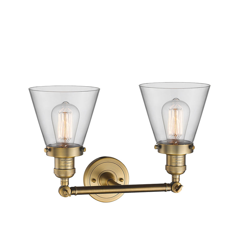 Innovations Lighting Small Cone 2 Light Bath Vanity Light Part Of The Franklin Restoration Collection 208-BB-G62-LED