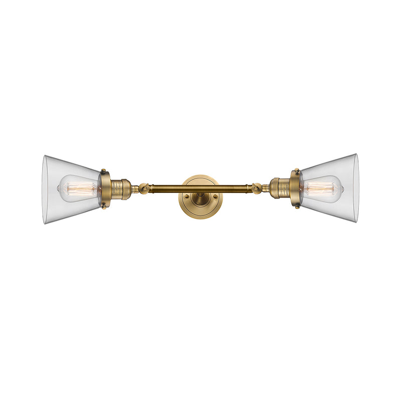 Innovations Lighting Small Cone 2 Light Bath Vanity Light Part Of The Franklin Restoration Collection 208-BB-G62-LED