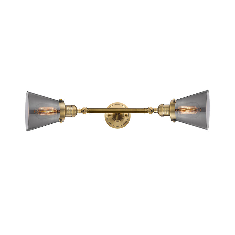 Innovations Lighting Small Cone 2 Light Bath Vanity Light Part Of The Franklin Restoration Collection 208-BB-G63-LED