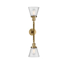 Innovations Lighting Small Cone 2 Light Bath Vanity Light Part Of The Franklin Restoration Collection 208-BB-G64-LED