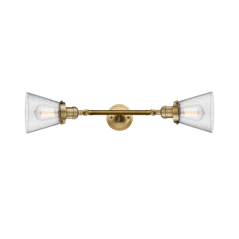 Innovations Lighting Small Cone 2 Light Bath Vanity Light Part Of The Franklin Restoration Collection 208-BB-G64-LED