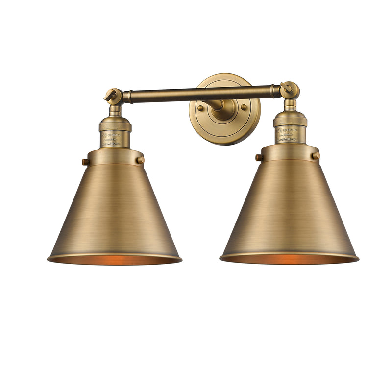 Appalachian Bath Vanity Light shown in the Brushed Brass finish with a Brushed Brass shade