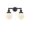 Beacon Bath Vanity Light shown in the Matte Black finish with a Matte White shade