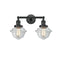 Oxford Bath Vanity Light shown in the Matte Black finish with a Clear shade