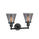 Innovations Lighting Small Cone 2 Light Bath Vanity Light Part Of The Franklin Restoration Collection 208-BK-G63-LED