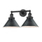 Briarcliff Bath Vanity Light shown in the Matte Black finish with a Matte Black shade