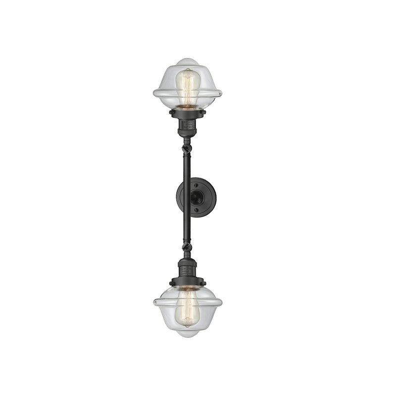 Innovations Lighting Small Oxford 2 Light Bath Vanity Light Part Of The Franklin Restoration Collection 208-OB-G532-LED