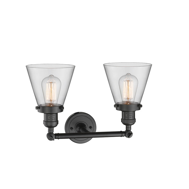 Innovations Lighting Small Cone 2 Light Bath Vanity Light Part Of The Franklin Restoration Collection 208-OB-G62-LED