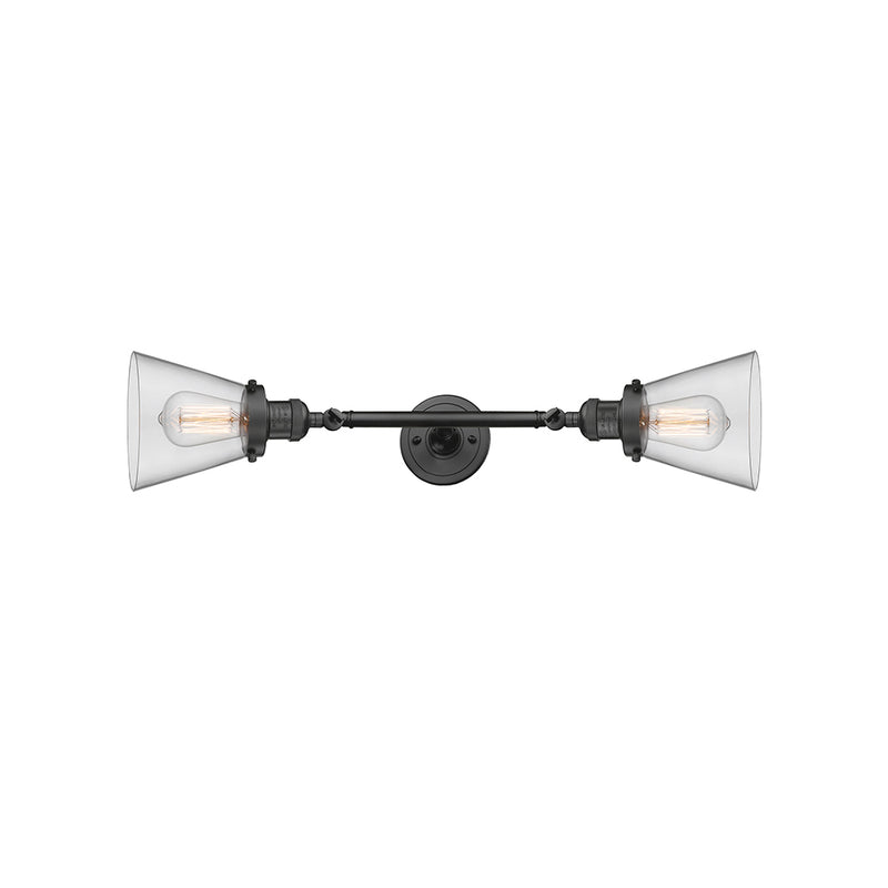 Innovations Lighting Small Cone 2 Light Bath Vanity Light Part Of The Franklin Restoration Collection 208-OB-G62-LED