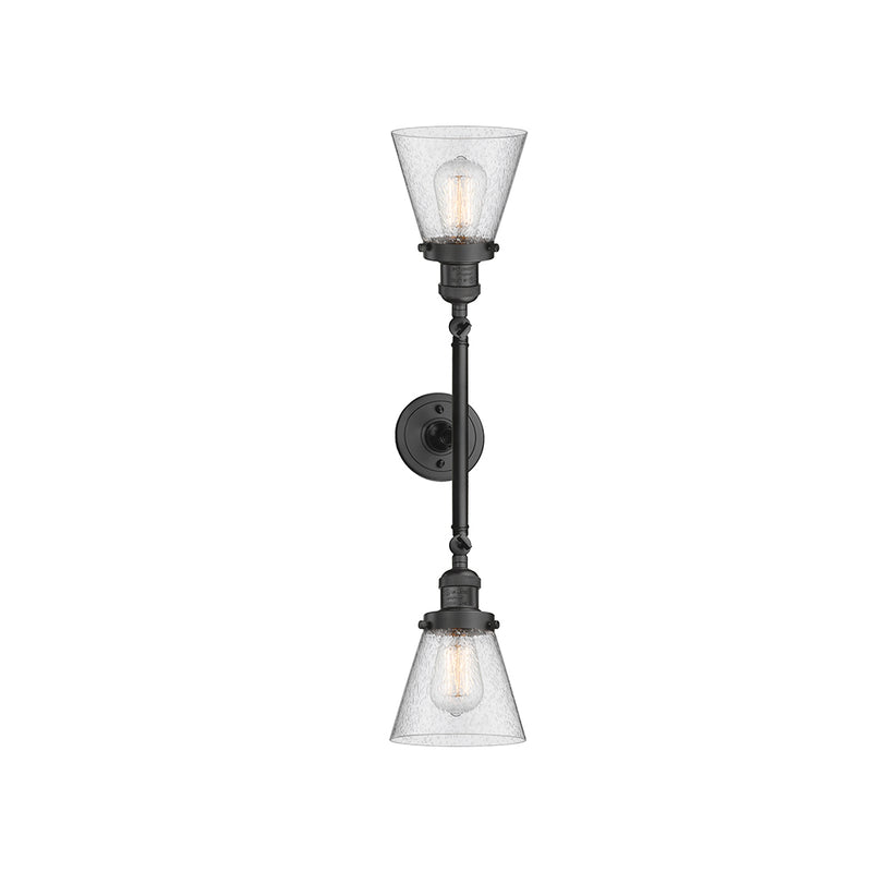 Innovations Lighting Small Cone 2 Light Bath Vanity Light Part Of The Franklin Restoration Collection 208-OB-G64-LED