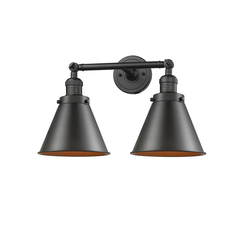 Appalachian Bath Vanity Light shown in the Oil Rubbed Bronze finish with a Oil Rubbed Bronze shade