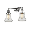 Bellmont Bath Vanity Light shown in the Polished Chrome finish with a Clear shade