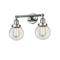 Beacon Bath Vanity Light shown in the Polished Chrome finish with a Clear shade