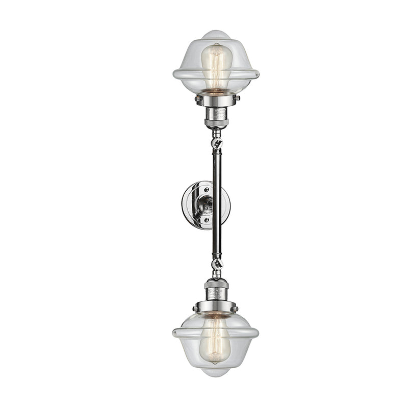 Innovations Lighting Small Oxford 2 Light Bath Vanity Light Part Of The Franklin Restoration Collection 208-PC-G532-LED