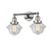 Oxford Bath Vanity Light shown in the Polished Chrome finish with a Clear shade