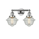 Oxford Bath Vanity Light shown in the Polished Chrome finish with a Seedy shade