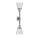 Innovations Lighting Small Cone 2 Light Bath Vanity Light Part Of The Franklin Restoration Collection 208-PC-G62-LED