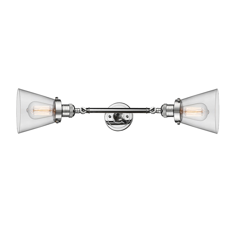 Innovations Lighting Small Cone 2 Light Bath Vanity Light Part Of The Franklin Restoration Collection 208-PC-G62-LED