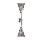 Innovations Lighting Small Cone 2 Light Bath Vanity Light Part Of The Franklin Restoration Collection 208-PC-G63-LED