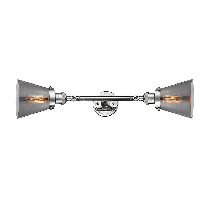 Innovations Lighting Small Cone 2 Light Bath Vanity Light Part Of The Franklin Restoration Collection 208-PC-G63-LED