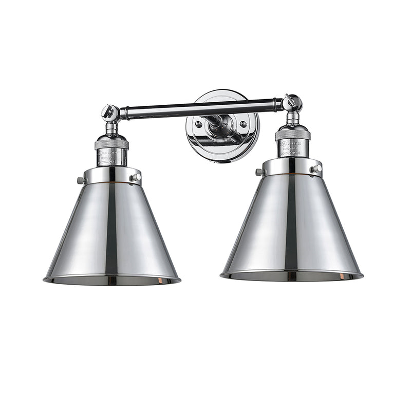 Appalachian Bath Vanity Light shown in the Polished Chrome finish with a Polished Chrome shade