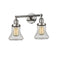 Bellmont Bath Vanity Light shown in the Polished Nickel finish with a Seedy shade