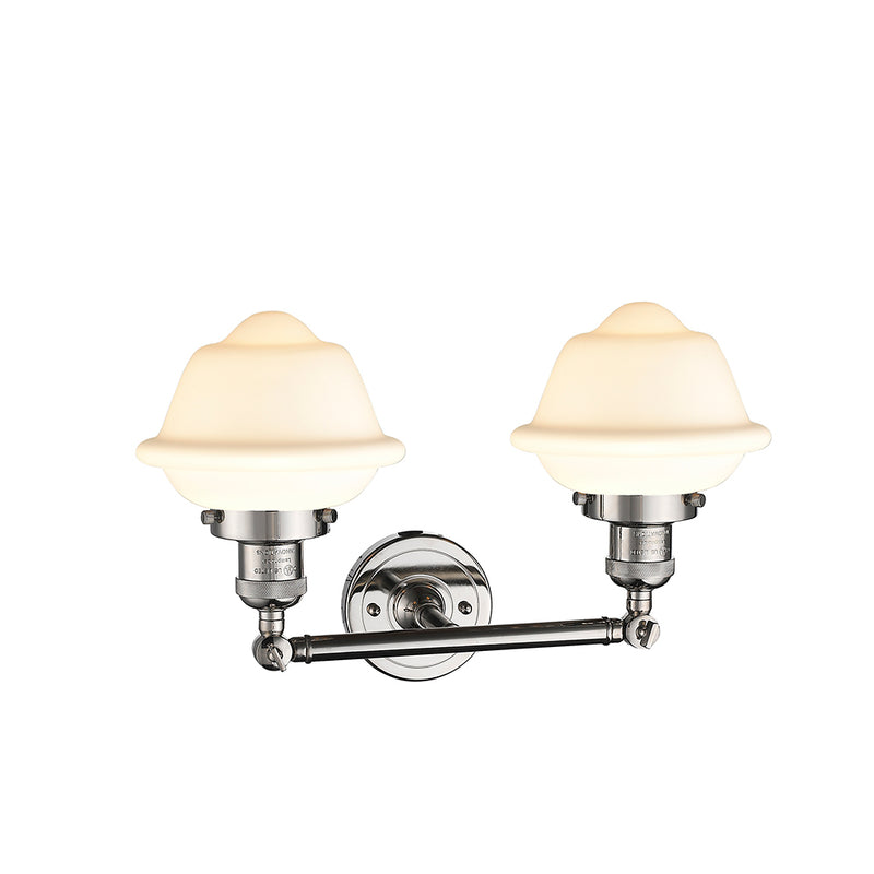 Innovations Lighting Small Oxford 2 Light Bath Vanity Light Part Of The Franklin Restoration Collection 208-PN-G531-LED