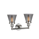 Innovations Lighting Small Cone 2 Light Bath Vanity Light Part Of The Franklin Restoration Collection 208-PN-G63-LED