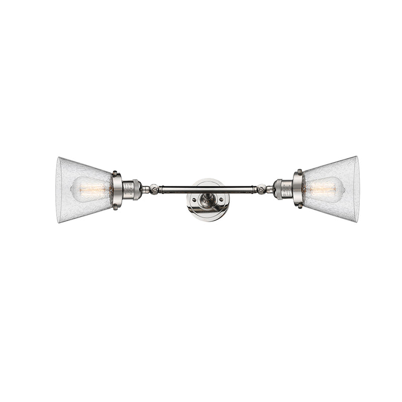 Innovations Lighting Small Cone 2 Light Bath Vanity Light Part Of The Franklin Restoration Collection 208-PN-G64-LED