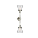 Innovations Lighting Small Cone 2 Light Bath Vanity Light Part Of The Franklin Restoration Collection 208-SN-G62-LED