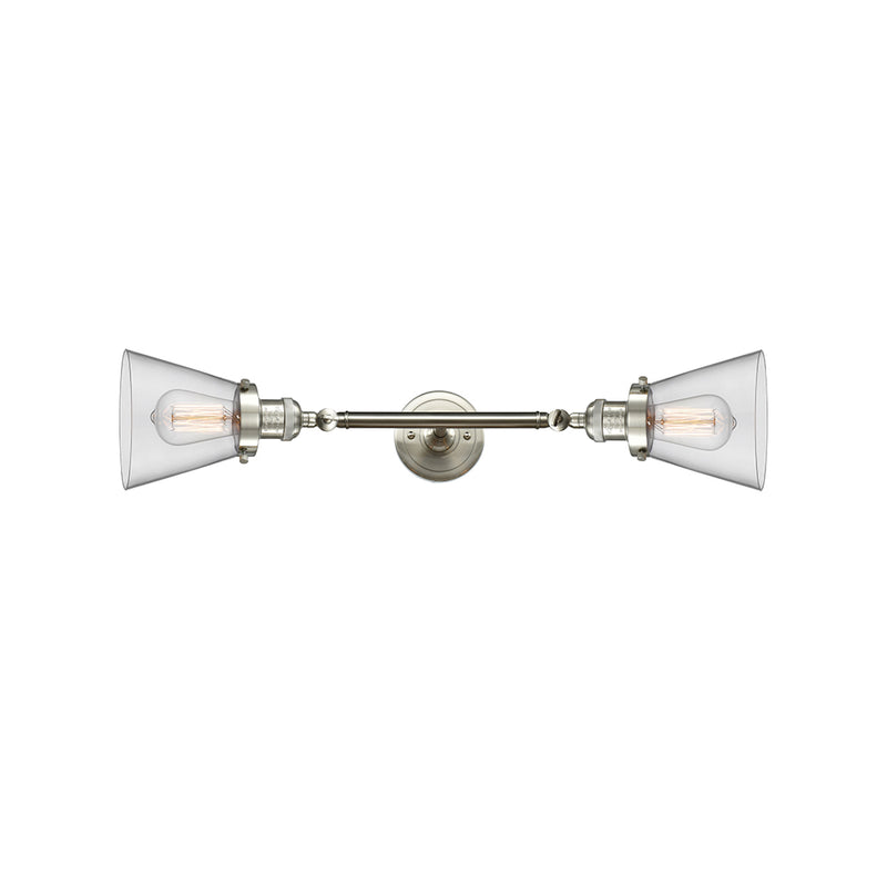 Innovations Lighting Small Cone 2 Light Bath Vanity Light Part Of The Franklin Restoration Collection 208-SN-G62-LED