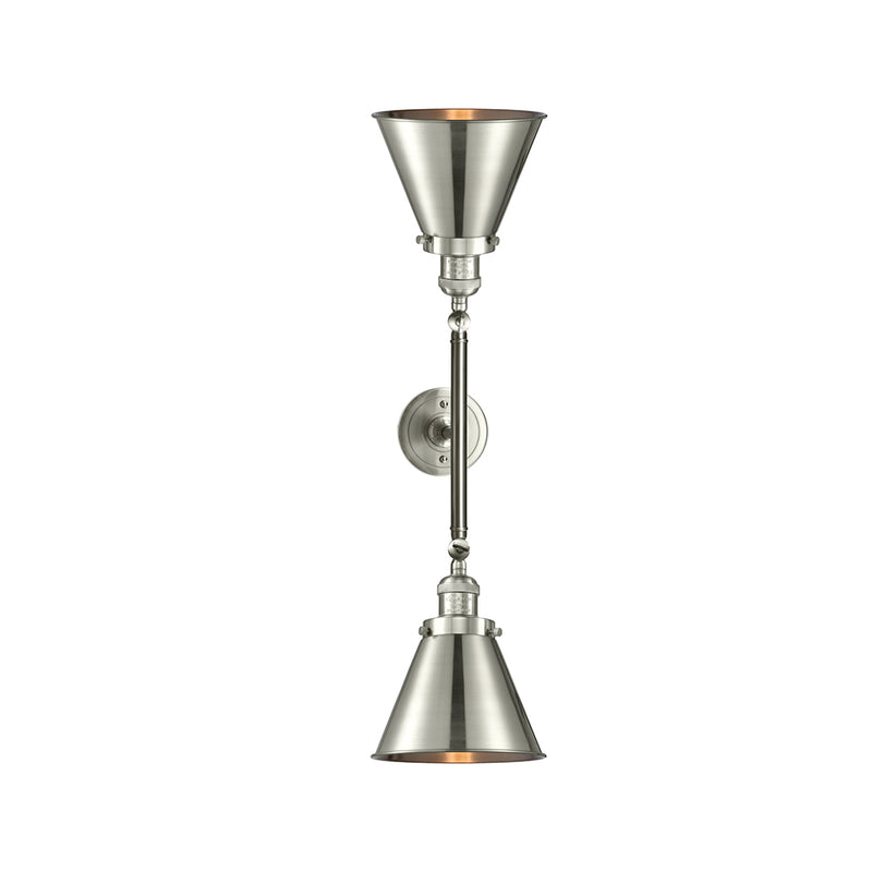 Innovations Lighting Appalachian 2 Light Bath Vanity Light Part Of The Franklin Restoration Collection 208-SN-M13-SN-LED