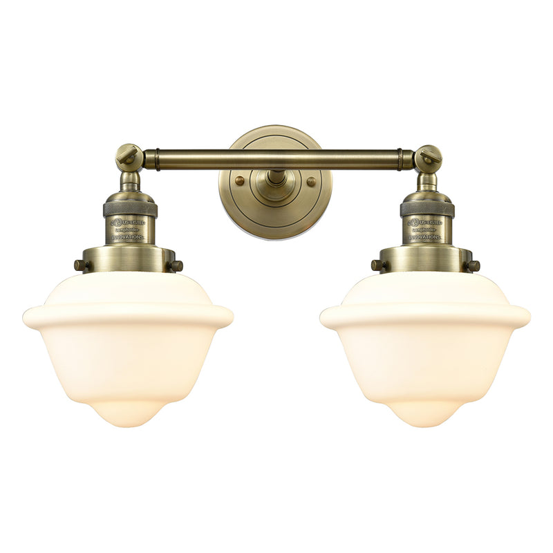 Innovations Lighting Small Oxford 2 Light Bath Vanity Light Part Of The Franklin Restoration Collection 208L-AB-G531-LED