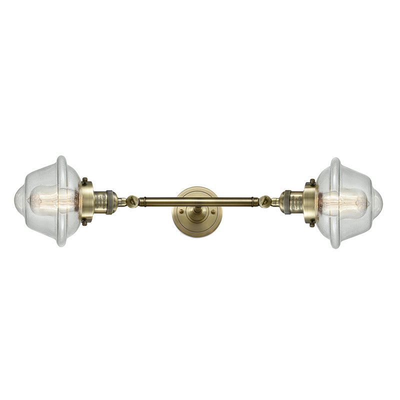 Innovations Lighting Small Oxford 2 Light Bath Vanity Light Part Of The Franklin Restoration Collection 208L-AB-G534-LED