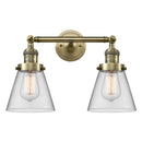 Innovations Lighting Small Cone 2 Light Bath Vanity Light Part Of The Franklin Restoration Collection 208L-AB-G62-LED