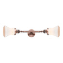 Bellmont Bath Vanity Light shown in the Antique Copper finish with a Matte White shade