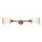 Bellmont Bath Vanity Light shown in the Antique Copper finish with a Matte White shade