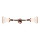 Bellmont Bath Vanity Light shown in the Antique Copper finish with a Matte White shade