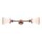 Bellmont Bath Vanity Light shown in the Antique Copper finish with a Matte White shade