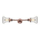 Bellmont Bath Vanity Light shown in the Antique Copper finish with a Clear shade