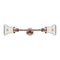 Bellmont Bath Vanity Light shown in the Antique Copper finish with a Clear shade