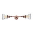 Bellmont Bath Vanity Light shown in the Antique Copper finish with a Seedy shade