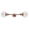 Beacon Bath Vanity Light shown in the Antique Copper finish with a Seedy shade