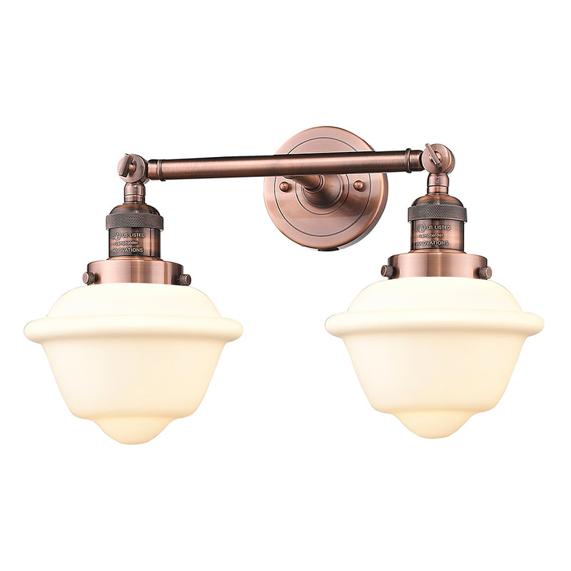 Innovations Lighting Small Oxford 2 Light Bath Vanity Light Part Of The Franklin Restoration Collection 208L-AC-G531-LED