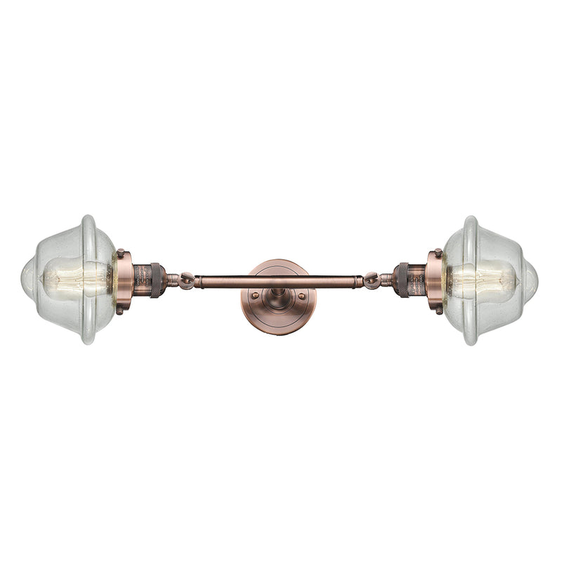 Innovations Lighting Small Oxford 2 Light Bath Vanity Light Part Of The Franklin Restoration Collection 208L-AC-G534-LED