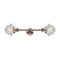 Oxford Bath Vanity Light shown in the Antique Copper finish with a Seedy shade