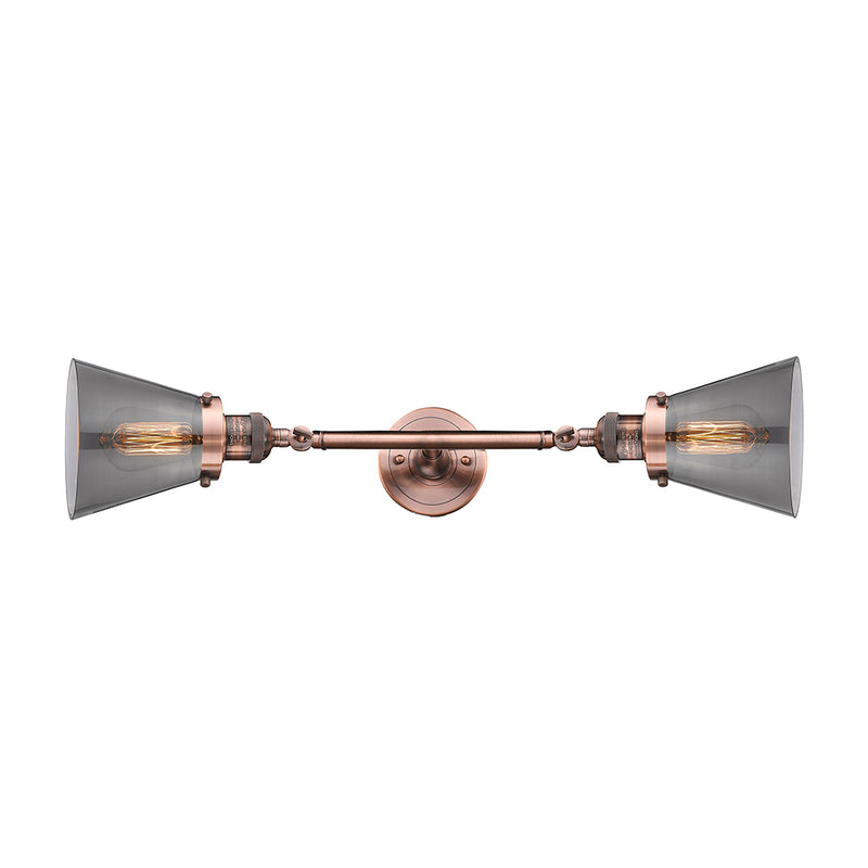 Innovations Lighting Small Cone 2 Light Bath Vanity Light Part Of The Franklin Restoration Collection 208L-AC-G63-LED